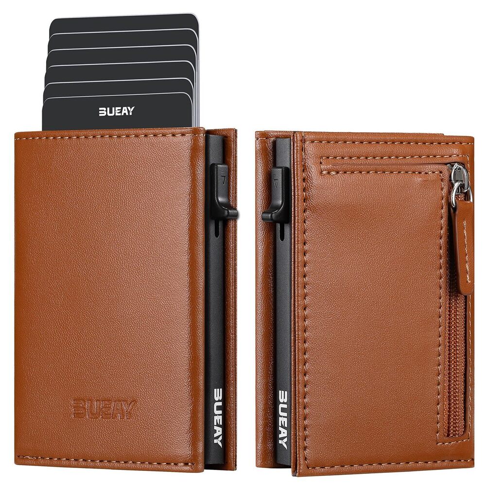 7894 Card Holder Wallet Coin Pocket Magnetic Closure Pop Up Cards